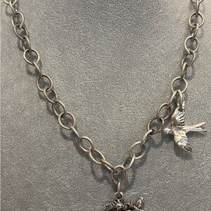 Silver Bird Pendant Necklace